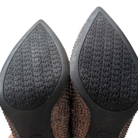 Michael Kors Dorothy Flex Pumps Pointed Toe Star Perforations Metallic Size 10 - Picture 12 of 12